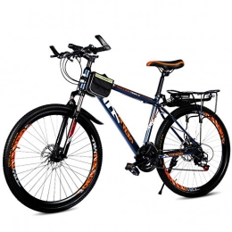 Doris Mountain Bike Hardtail Mountain Bike, High Carbon Steel Outroad Bicycles for Student And Asult, 21 Speed Shift Bike, Dual Disc Brakes Mountain Bike, Orange, 22inch