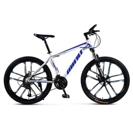 WJSW Mountain Bike Hardtail Mountain Bikes, 26 Inch Sports Leisure Road Bikes Boys' Cycling Bicycle (Color : White blue, Size : 30 speed)