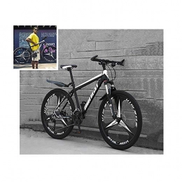 Hardworking person-ZHL Mountain Bike Hardtail Mountain Bikes Bike, Mens Women Carbon Steel Bicycle, Mountain Bicycle with Front Suspension Adjustable Seat, with Spoke Wheel and Dual Disc Brake, for AdultsBlack 3-27 Speed