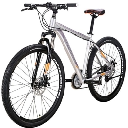  Mountain Bike Hardtail Mountain Bikes, X9 21 Speed Bike, 29 Inch Wheels Bicycle, 19 Inch Aluminum Frame, UK In Stock (29Inch-spoke silver)
