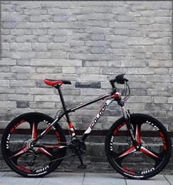 HCMNME Bike HCMNME durable bicycle 26 Inch Mountain Bike, Double Disc Brake Trek Bike, Aluminum Alloy Frame / Wheels, Beach Snowmobile Bicycle, Red, 24 speed Alloy frame with Disc Brakes