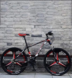 HCMNME Bike HCMNME durable bicycle 26 Inch Mountain Bike, Double Disc Brake Trek Bike, Aluminum Alloy Frame / Wheels, Beach Snowmobile Bicycle, Red, 27 speed Alloy frame with Disc Brakes