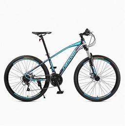 HCMNME Mountain Bike HCMNME durable bicycle Adult 27 Speed Mountain Bike, Double Disc Brake City Road Bicycle, Full Suspension Aluminum Alloy Snow Bikes, 27.5 Inch Wheels Alloy frame with Disc Brakes (Color : B)