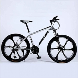 HCMNME Mountain Bike HCMNME durable bicycle Adult Mountain Bike, Beach Snowmobile Bicycle, Double Disc Brake Bikes, 26 Inch Aluminum Alloy Wheels Bicycles, Man Woman General Purpose Alloy frame with Disc Brakes