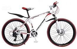 HCMNME Bike HCMNME durable bicycle Hardtail Mountain Bike Bicycle, PVC And All Aluminum Pedals, High Carbon Steel And Aluminum Alloy Frame, Double Disc Brake, 26 Inch Wheels Alloy frame with Disc Brakes