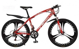 HCMNME Mountain Bike HCMNME durable bicycle Mountain Bike Bicycle for Adult, High-Carbon Steel Frame, All Terrain Hardtail Mountain Bikes Alloy frame with Disc Brakes (Color : Red, Size : 26 inch 21 speed)