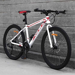HCMNME Mountain Bike HCMNME durable bicycle, Mountain Bikes, Adult Mountain Bike, 24 / 26In Mountain Bicycle 21 / 24 / 27 Speed Bicycle Full Suspension MTB, Dual Disc Brakes Alloy frame with Disc Brakes
