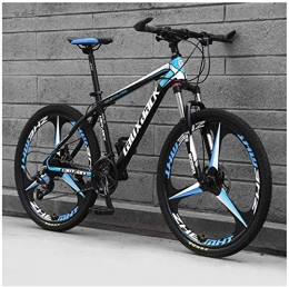HCMNME Mountain Bike HCMNME durable bicycle, Outdoor sports Front Suspension Mountain Bike, 17Inch HighCarbon Steel Frame And 26Inch Wheels with Mechanical Disc Brakes, 24Speed Drivetrain, Black Outdoor sports Mounta