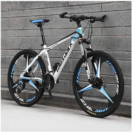 HCMNME Mountain Bike HCMNME durable bicycle, Outdoor sports Mens Mountain Bike, 21 Speed Bicycle with 17Inch Frame, 26Inch Wheels with Disc Brakes, Blue Outdoor sports Mountain Bike Alloy frame with Disc Brakes