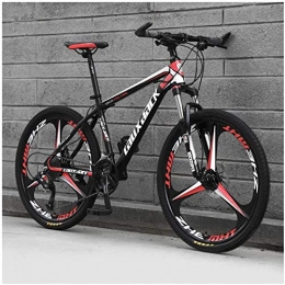 HCMNME Mountain Bike HCMNME durable bicycle, Outdoor sports Mens Mountain Bike, 21 Speed Bicycle with 17Inch Frame, 26Inch Wheels with Disc Brakes, Red Outdoor sports Mountain Bike Alloy frame with Disc Brakes