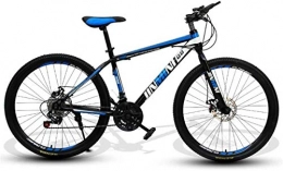 HCMNME Mountain Bike HCMNME Mountain Bikes, 24 inch mountain bike adult male and female variable speed travel bicycle spoke wheel Alloy frame with Disc Brakes (Color : Black blue, Size : 27 speed)