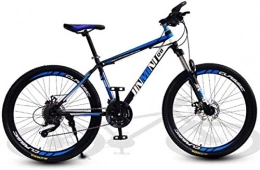 HCMNME Mountain Bike HCMNME Mountain Bikes, 24 inch mountain bike adult men and women variable speed mobility bicycle 40 cutter wheels Alloy frame with Disc Brakes (Color : Black blue, Size : 21 speed)