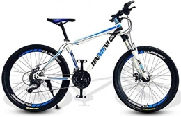 HCMNME Bike HCMNME Mountain Bikes, 24 inch mountain bike adult men and women variable speed mobility bicycle 40 cutter wheels Alloy frame with Disc Brakes (Color : White blue, Size : 24 speed)