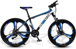 HCMNME Mountain Bike HCMNME Mountain Bikes, 24 inch mountain bike adult men and women variable speed transportation bicycle three-knife wheel Alloy frame with Disc Brakes (Color : Black blue, Size : 27 speed)