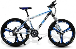 HCMNME Mountain Bike HCMNME Mountain Bikes, 24 inch mountain bike adult men and women variable speed transportation bicycle three-knife wheel Alloy frame with Disc Brakes (Color : White blue, Size : 24 speed)