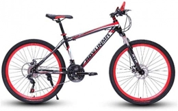 HCMNME Mountain Bike HCMNME Mountain Bikes, 24 inch mountain bike bicycle male and female lightweight dual disc brakes variable speed bicycle spoke wheel Alloy frame with Disc Brakes (Color : Black red, Size : 21 speed)