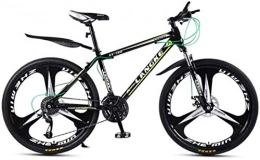 HCMNME Mountain Bike HCMNME Mountain Bikes, 24 inch mountain bike variable speed male and female three-wheeled bicycle Alloy frame with Disc Brakes (Color : Dark green, Size : 21 speed)