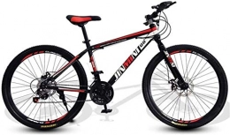 HCMNME Mountain Bike HCMNME Mountain Bikes, 26 inch mountain bike adult male and female variable speed travel bicycle spoke wheel Alloy frame with Disc Brakes (Color : Black red, Size : 27 speed)