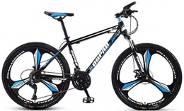 HCMNME Mountain Bike HCMNME Mountain Bikes, 26 inch mountain bike aluminum alloy cross-country lightweight variable speed youth three-wheel bicycle Alloy frame with Disc Brakes (Color : Black blue, Size : 24 speed)