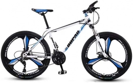 HCMNME Mountain Bike HCMNME Mountain Bikes, 26 inch mountain bike aluminum alloy cross-country lightweight variable speed youth three-wheel bicycle Alloy frame with Disc Brakes (Color : White blue, Size : 21 speed)