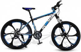 HCMNME Mountain Bike HCMNME Mountain Bikes, 26 inch mountain bike six-cutter wheel Alloy frame with Disc Brakes (Color : Black blue, Size : 24 speed)