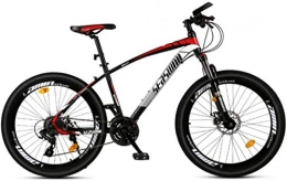 HCMNME Mountain Bike HCMNME Mountain Bikes, 27.5 inch mountain bike male and female adult super light racing light bicycle spoke wheel Alloy frame with Disc Brakes (Color : Black red, Size : 24 speed)