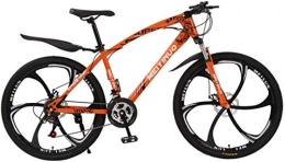 HCMNME Mountain Bike HCMNME Mountain Bikes, Mountain bike bicycle 26 inch disc brake adult bicycle six cutter wheels Alloy frame with Disc Brakes (Color : Orange, Size : 27 speed)