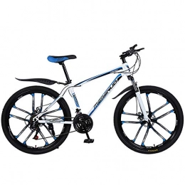 HECHEN Bike HECHEN 26in wheels Road Bicycles Mountain Bikes 21 / 24 / 27 speeds, MTB Dual Disc Brakes, High-Carbon Steel Frame Disc Brake Travel Outdoor for Men's And Women's, Blue