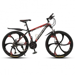 HECHEN Mountain Bike HECHEN Mountain bike, 21 / 24 / 27 / 30 Speed Portable Mens Bicycle Front Suspension MTB, Daul Disc Brakes Mountain Trail Bike Carbon Steel, Red, 27 speed