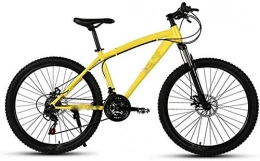 HFFFHA Mountain Bike HFFFHA Mountain Bike 24in Mountain Bike For Adult, Lightweight Aluminum Full Suspension Frame, Suspension Fork, Disc (Color : Yellow, Size : 21 speed)