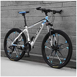 HHORB Bike HHORB Mountain Bike 26-Inch 21-Speed Adult Speed Bicycle Student Outdoors Bikes, Dual Disc Brake Hardtail Bike, Adjustable Seat, High-Carbon Steel Frame MTB Country Gearshift Bicycle, B