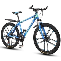 HHORB Bike HHORB Mountain Bike Youth Adult Mens Womens Bicycle MTB Mountain Bike, 26 Inch Women / Men MTB Bicycles Lightweight Carbon Steel Frame 21 / 24 / 27 Speeds with Front Suspension Mountain Bike, Blue, 24speed