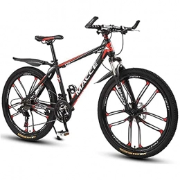 HHORB Bike HHORB Mountain Bike Youth Adult Mens Womens Bicycle MTB Mountain Bike, 26 Inch Women / Men MTB Bicycles Lightweight Carbon Steel Frame 21 / 24 / 27 Speeds with Front Suspension Mountain Bike, Red, 27speed