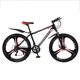 SANJIBAO Mountain Bike High Carbon Steel Dual Suspension Mountain Bike, 26 Inch Wheels, Off Road Bicycles, 21 / 24 / 27-Speed Bicycle Full Suspension MTB Gears Dual Disc Brakes Mountain Bicycle, Black 3 Cutter Wheels, 27 speed