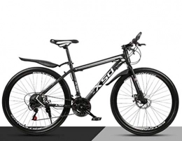 WJSW Mountain Bike High Carbon Steel Mountain Bike, 26 Inch Wheel Unisex Bicycle City Hardtail Bike (Color : Black, Size : 21 speed)