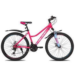 Hiland Bike Hiland 26 Inch Wheels Mountain Bike with Shimano 21 Speed, Mountain Bike with Suspension Fork for Women.Pink