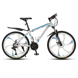 HJRBM Bike HJRBM 26 Inch Mountain Bikes， High-Carbon Steel Hardtail Mountain Bike， Adult MTB with Mechanical Disc Brakes， 6 Spoke Wheel， 21-Speeds jianyou (Color : Black blue)
