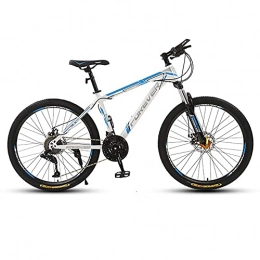HJRBM Mountain Bike HJRBM 26 Inch Mountain Bikes， Suspension Frame Bicycles， High Carbon Steel Mountain Trail Bike， 24 Speed Gears， Gifts for Friends， White Blue fengong