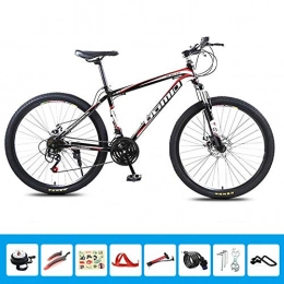 HLMIN-Bike Mountain Bike HLMIN 21 24 27 30Speed Mountain Bike 26 Inches Dual Disc Brake Bicycle MTB (Color : Black, Size : 21speed)
