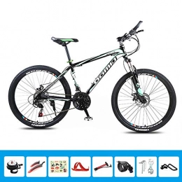 HLMIN-Bike Mountain Bike HLMIN 26'' Mountain Bike 21 24 27 30Speed, Variable Speed Shock Absorption Dual Disc Brake Bicycle (Color : Green, Size : 21speed)