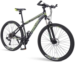 HOYDU Bike HOYDU Mens Mountain Bikes, 33-Speed Hardtail Mountain Bike, Dual Disc Brake Aluminum Frame, with Front Suspension, Green, 29 Inch