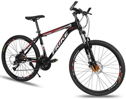 HQQ Mountain Bike HQQ Mountain Bike, Road Bicycle, Hard Tail Bike, 26 Inch Bike, Carbon Steel Adult Bike, 21 / 24 / 27 Speed Bike, Colourful Bicycle (Color : Black red, Size : 27 speed)