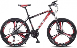 HUAQINEI Mountain Bike HUAQINEI Mountain Bikes, 24 inch bicycle mountain bike adult variable speed light bicycle tri- Alloy frame with Disc Brakes (Color : Black red, Size : 24 speed)