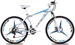 HUAQINEI Bike HUAQINEI Mountain Bikes, 24 inch mountain bike adult male and female variable speed bicycle three- wheel Alloy frame with Disc Brakes (Color : White blue, Size : 27 speed)