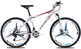 HUAQINEI Mountain Bike HUAQINEI Mountain Bikes, 24 inch mountain bike adult male and female variable speed bicycle three- wheel Alloy frame with Disc Brakes (Color : White Red, Size : 27 speed)