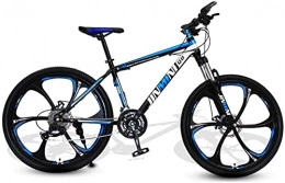 HUAQINEI Bike HUAQINEI Mountain Bikes, 24 inch mountain bike adult men and women variable speed transportation bicycle six wheels Alloy frame with Disc Brakes (Color : Black blue, Size : 21 speed)