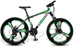 HUAQINEI Bike HUAQINEI Mountain Bikes, 24 inch mountain bike adult men and women variable speed transportation bicycle three-knife wheel Alloy frame with Disc Brakes (Color : Dark green, Size : 21 speed)