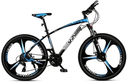 HUAQINEI Bike HUAQINEI Mountain Bikes, 24 inch mountain bike male and female adult ultralight racing light bicycle tri- Alloy frame with Disc Brakes (Color : Black blue, Size : 27 speed)