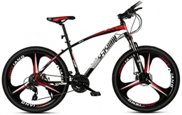 HUAQINEI Mountain Bike HUAQINEI Mountain Bikes, 24 inch mountain bike male and female adult ultralight racing light bicycle tri- Alloy frame with Disc Brakes (Color : Black red, Size : 24 speed)