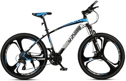 HUAQINEI Bike HUAQINEI Mountain Bikes, 24 inch mountain bike men and women adult ultralight racing light bicycle tri- No. 1 Alloy frame with Disc Brakes (Color : Black blue, Size : 24 speed)